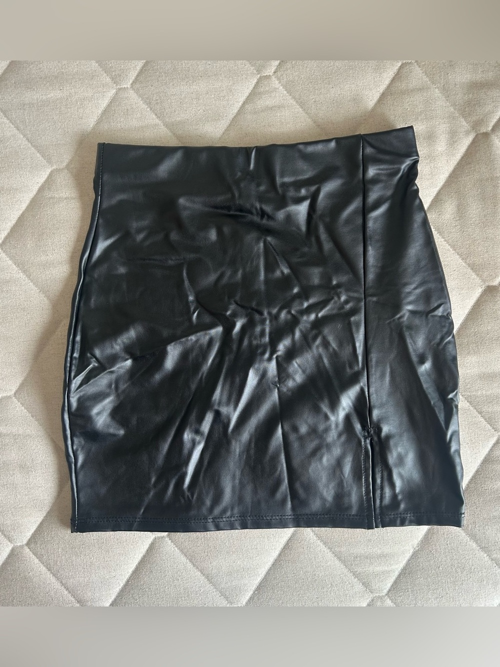 Windsor Black Faux Leather Mini Skirt Size Small